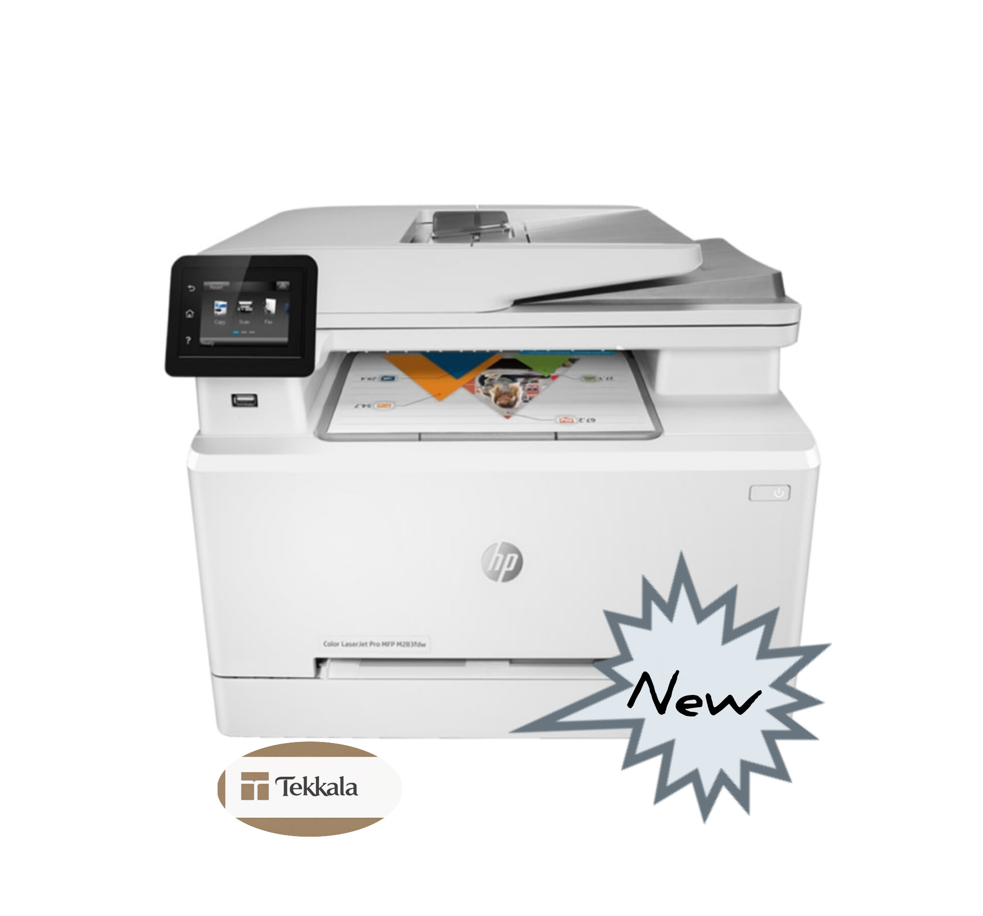 پرینتر hp laser jet 283fdw چهارکاره رنگی