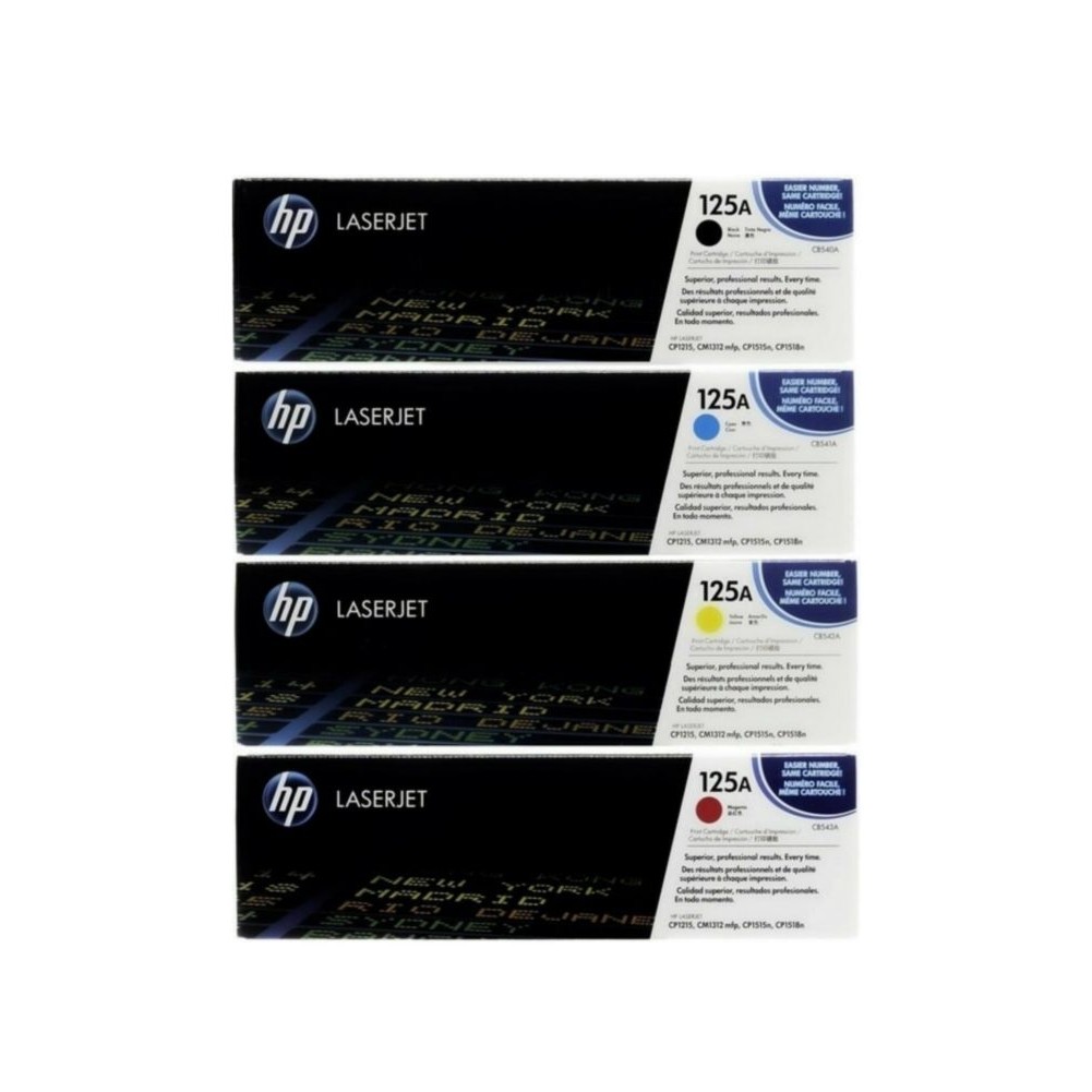 كارتريج HP125A در رنگهاي مشكي/قرمز/زرد/آبي